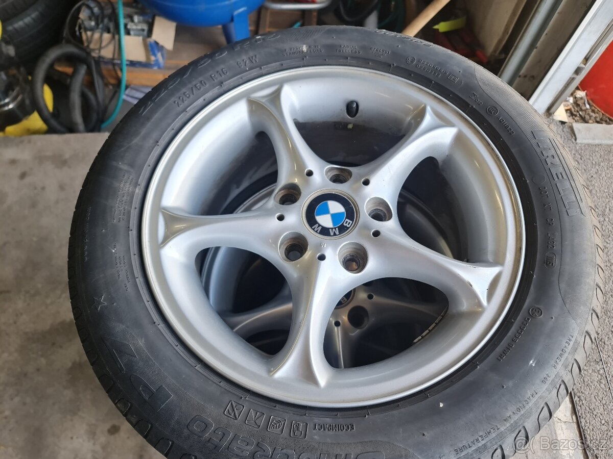 Alu kola 5x120 R16 disky BMW orig + 225/50/16 Pirelli