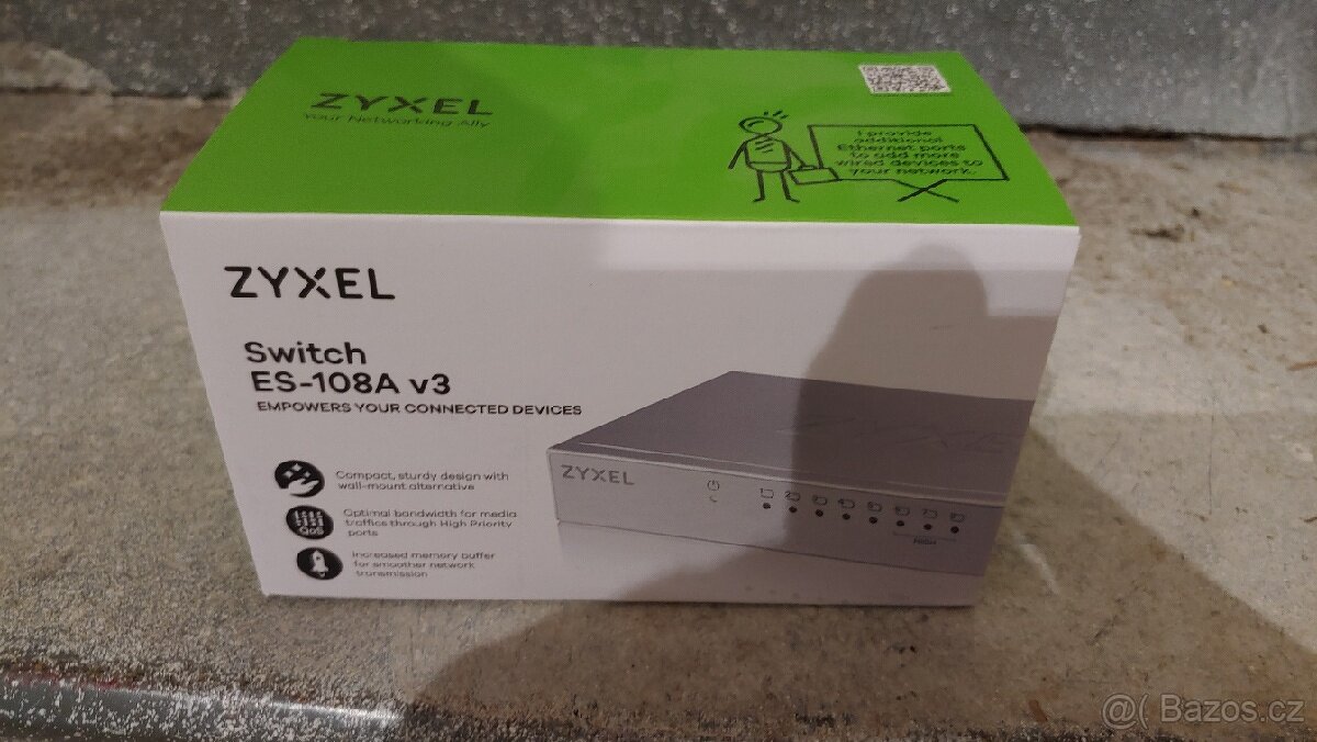 Switch zyxel es-108a v3 novy nerozbaleny