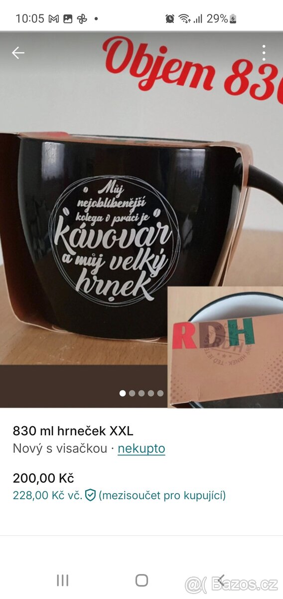 Hrneček xxl velký nový