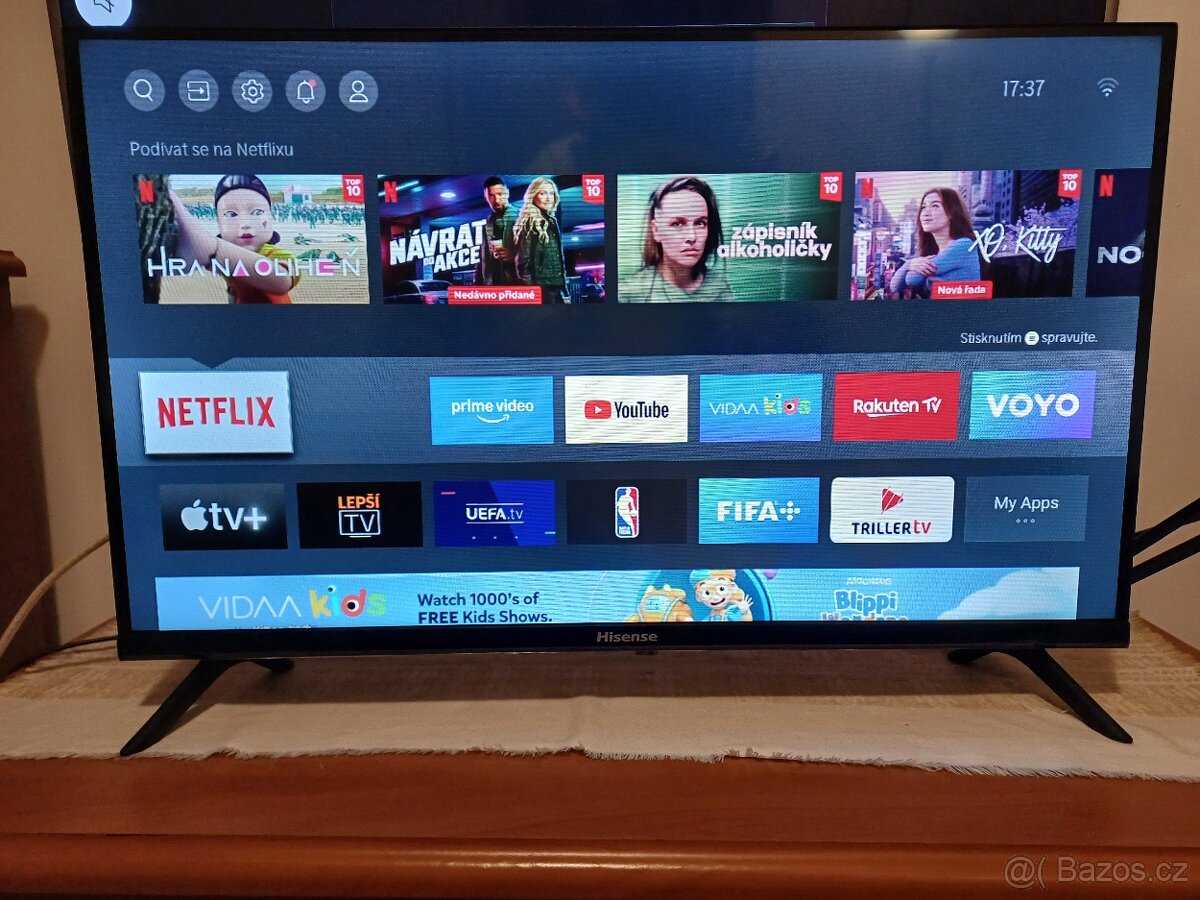 Smart TV Hisense 32A4BG-úhlopříčka 80cm,Wi-Fi, DVB-T2