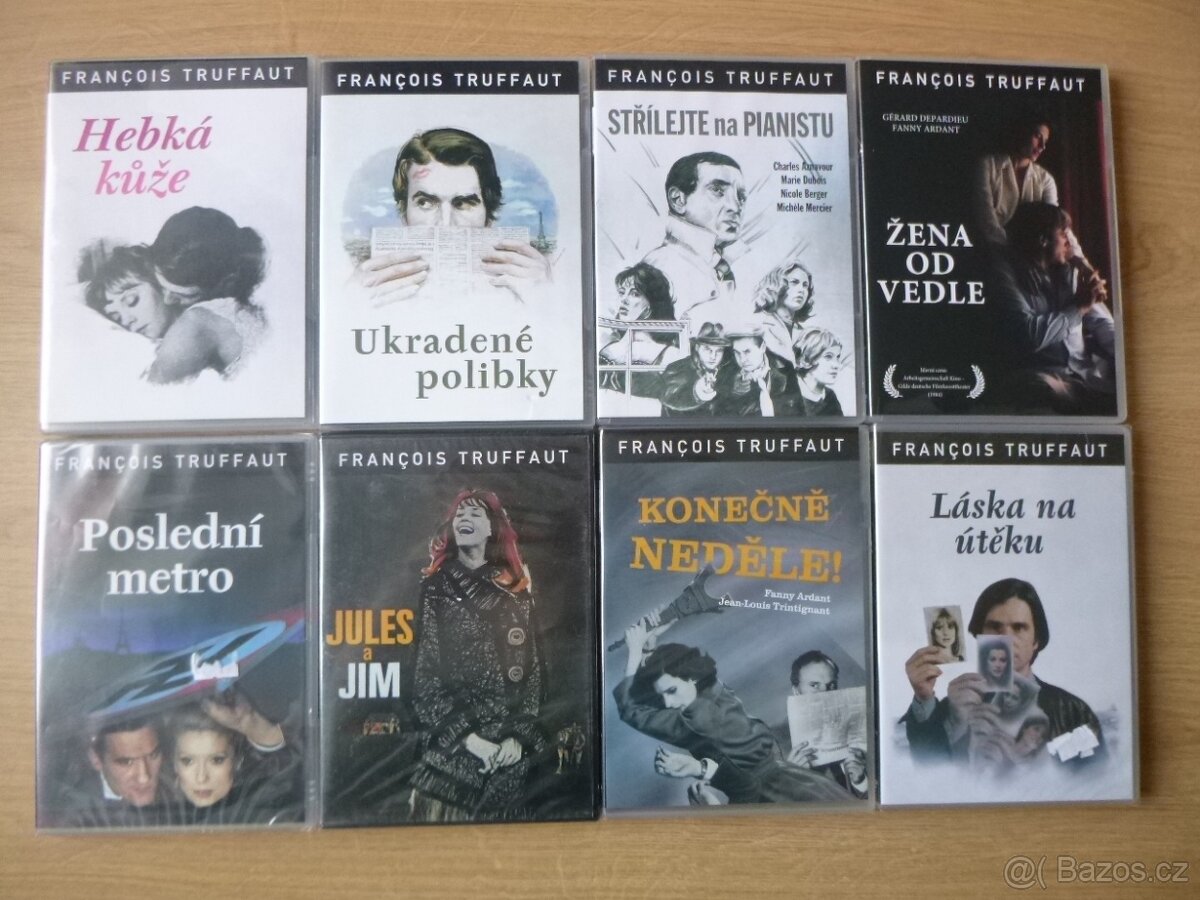 8x dvd FRANCOIS TRUFFAUT (ZLATY FOND SVETOVEHO FILMU) cz tit