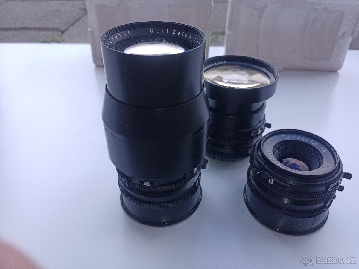 CarlZeiss Tevidon1,8/16;2,8/100;2/10;UnitraTP-K162čb kamera