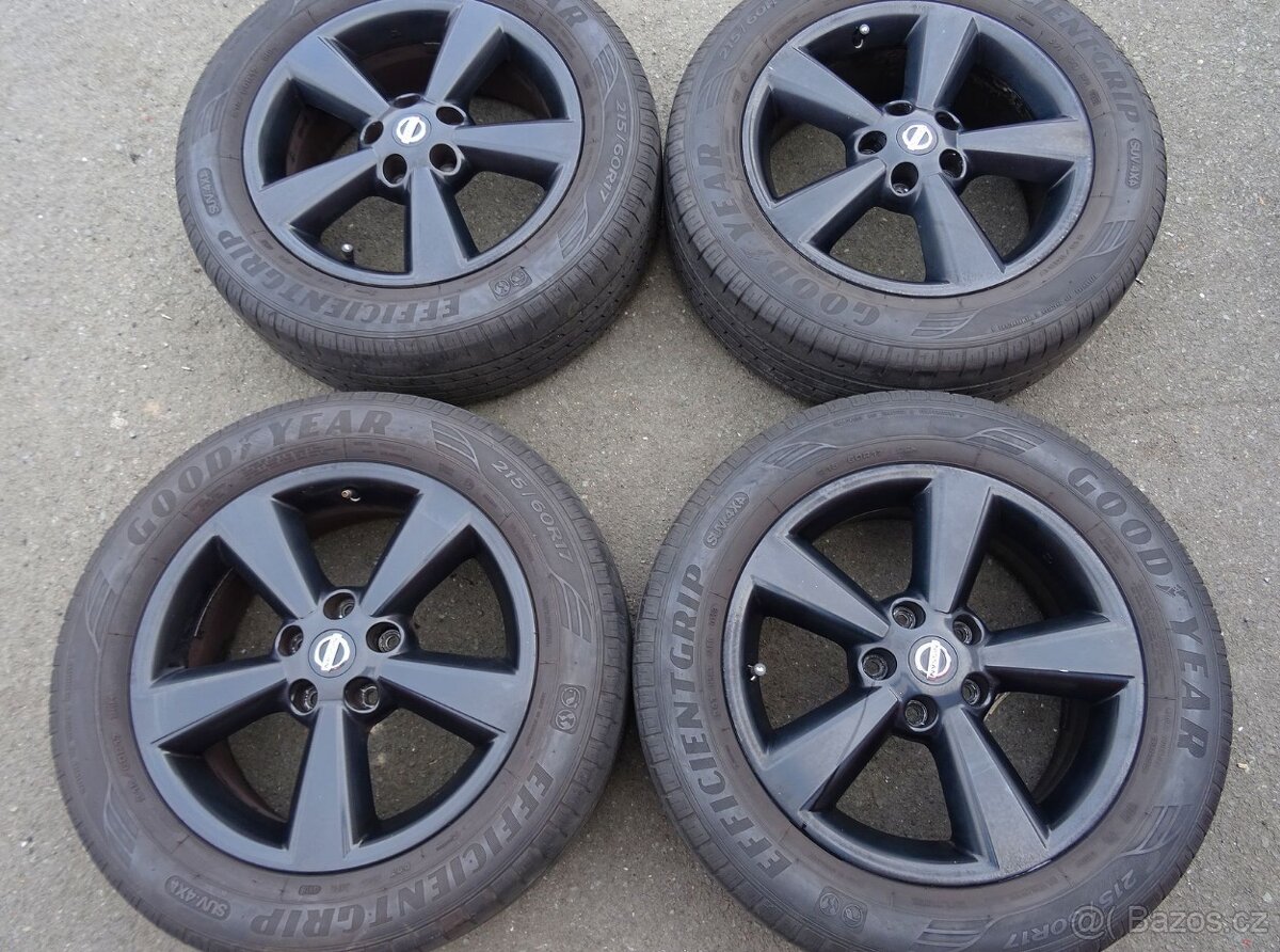 Alu disky origo Nissan Qashqai, 17", 5x114.3 , ET 40, letní