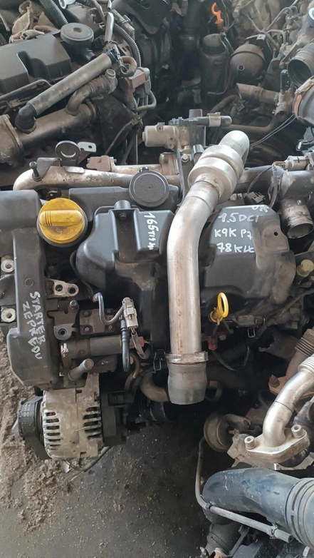 motor 1.5dci 78kW typ K9K P7 motor K9K ( STARTÉR ZEPŘEDU )