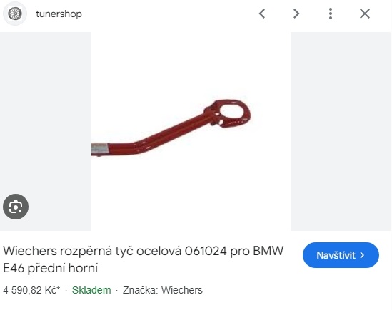 ROZPĚRNÁ TYČ BMW E46