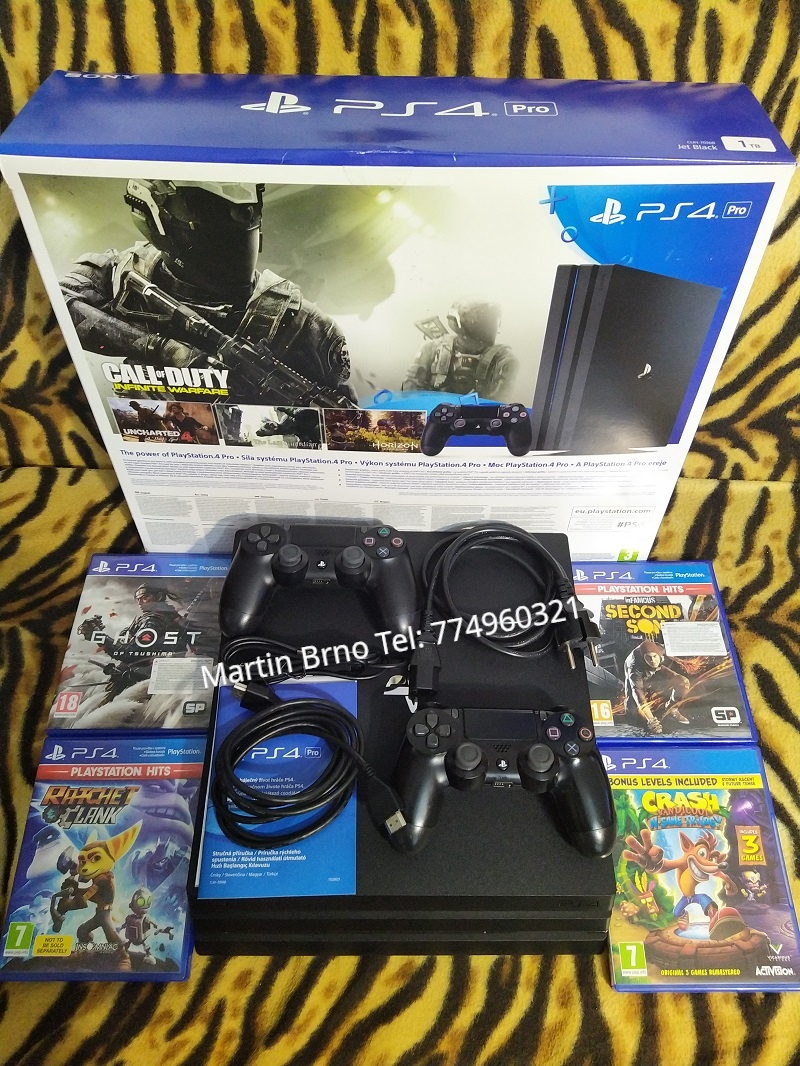 Sony Playstation 4 PRO 1TB + 2 ovladače - TOP STAV