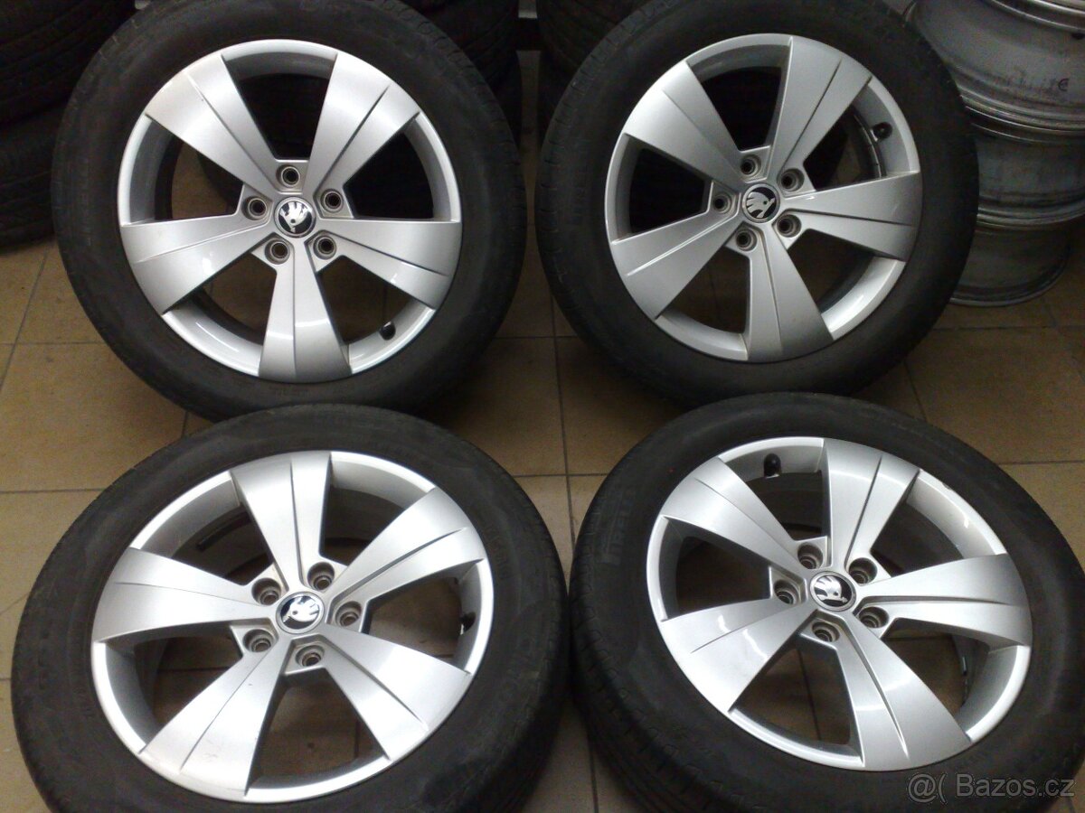 alu kola 5x112 r17 original škoda superb 215/55/17