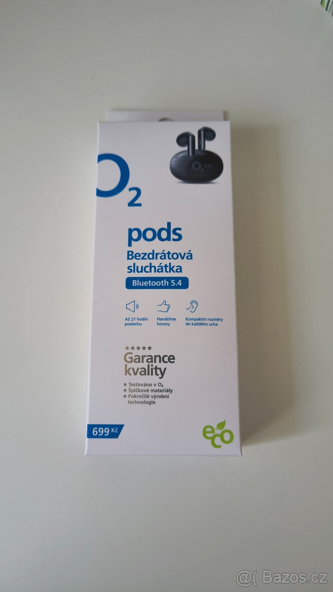 O2 pods bezdrátová sluchátka