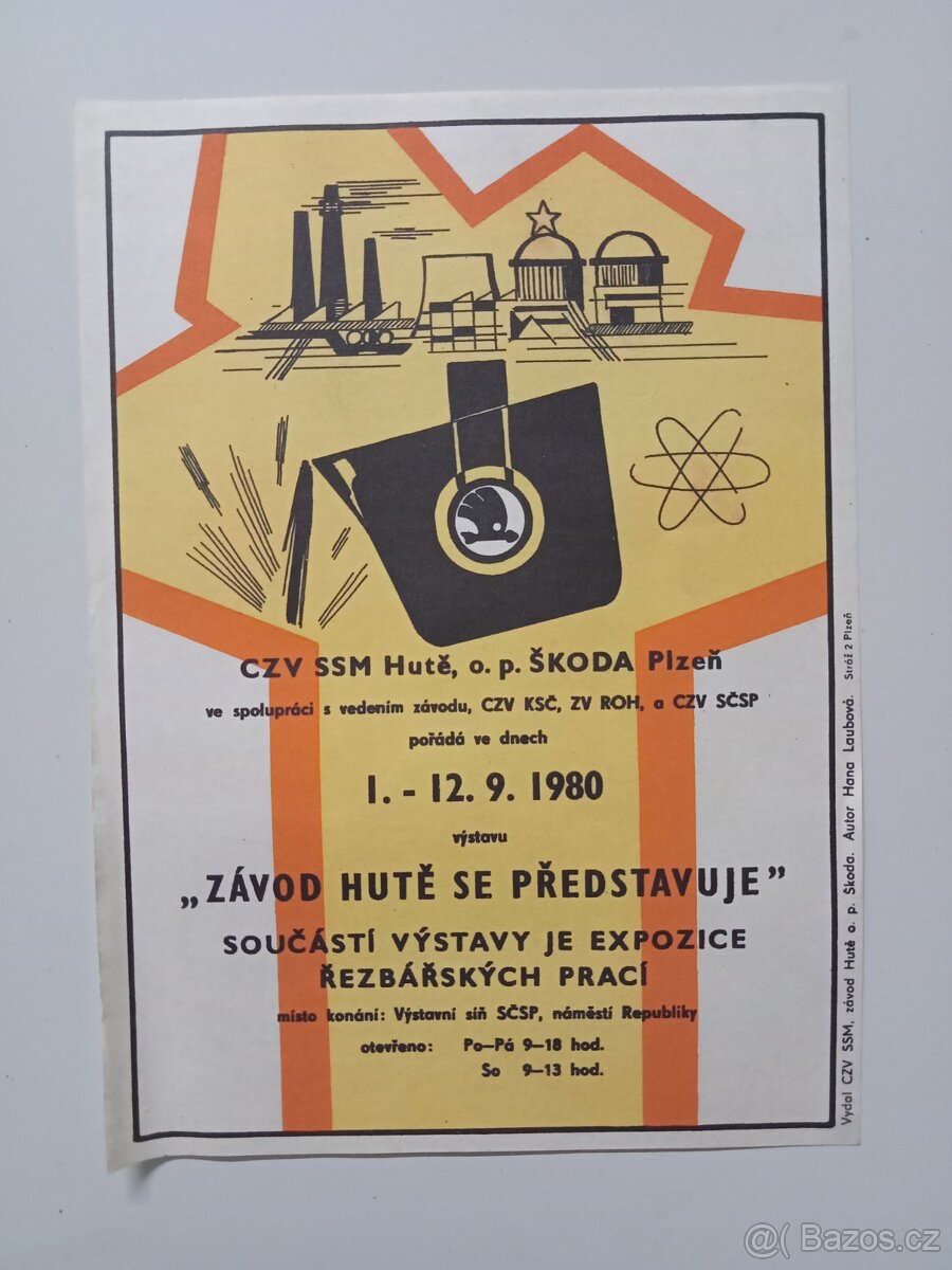 Hutě Škoda Plzeň leták 1980
