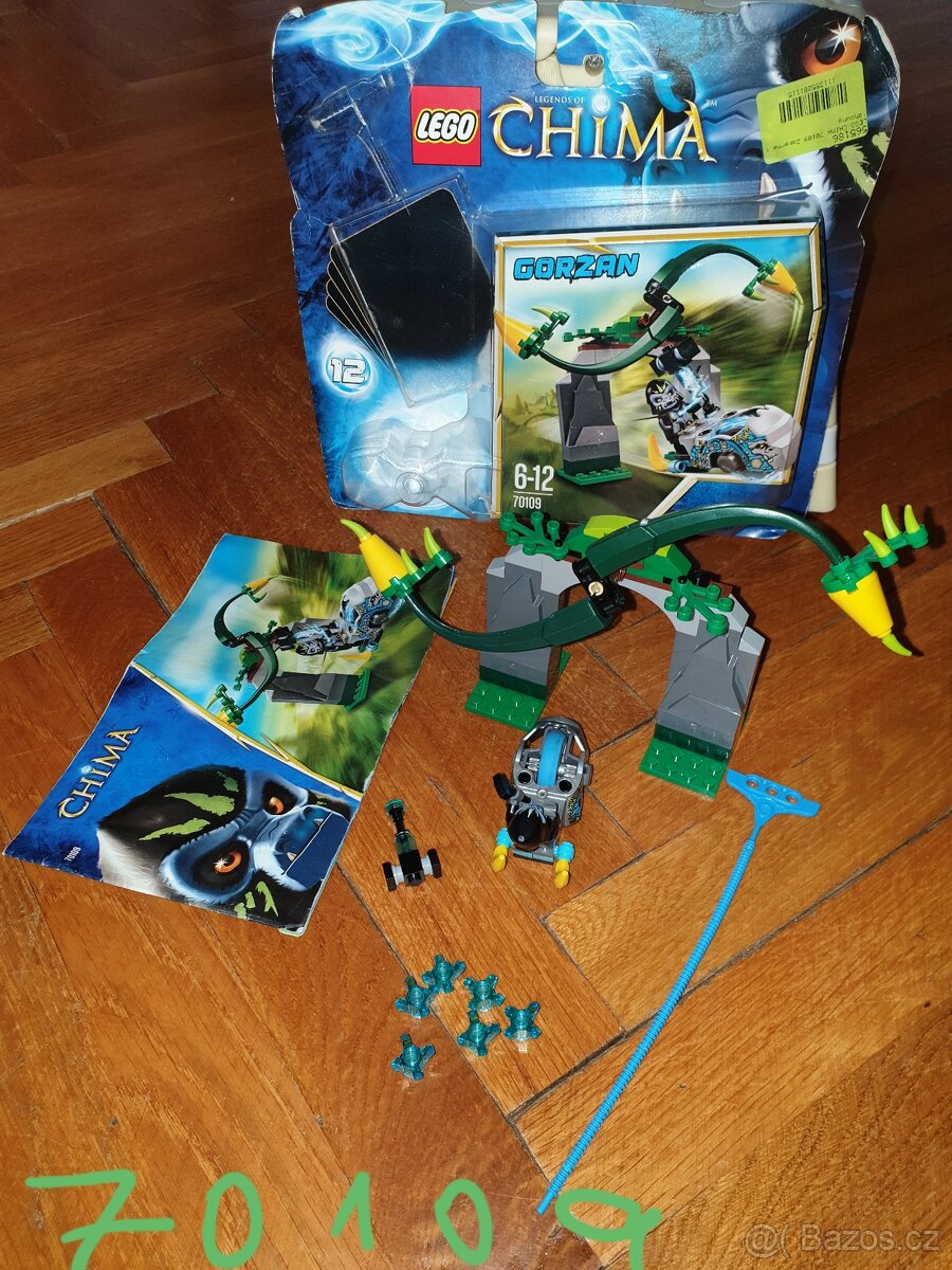 LEGO CHIMA 70109 ZÁKEŘNÉ ŠLAHOUNY s 5 hracími kartami