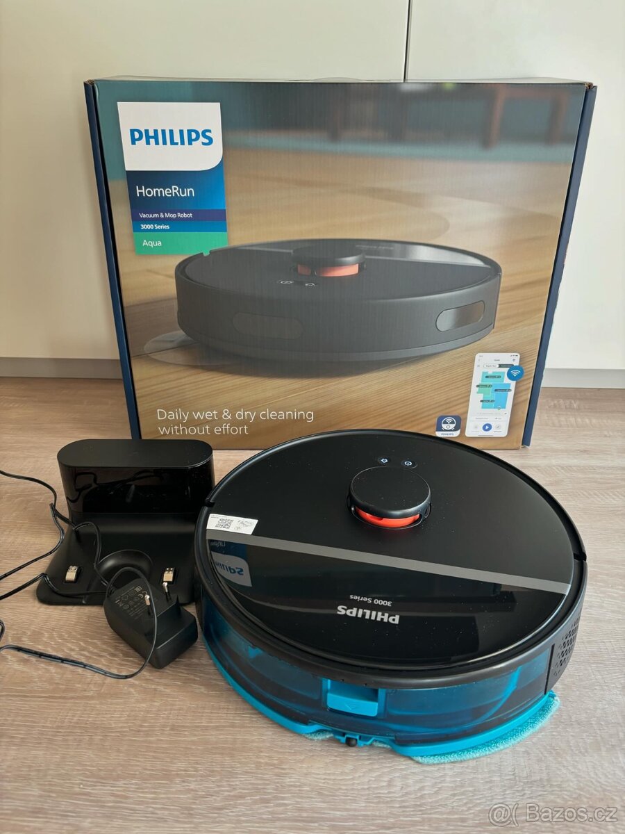 Philips HomeRun Aqua Series 3000 Robotický vysavač a mop