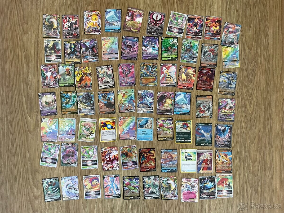 Pokémon kartičky (119ks,2kč/ks) a A4 album (130kč)