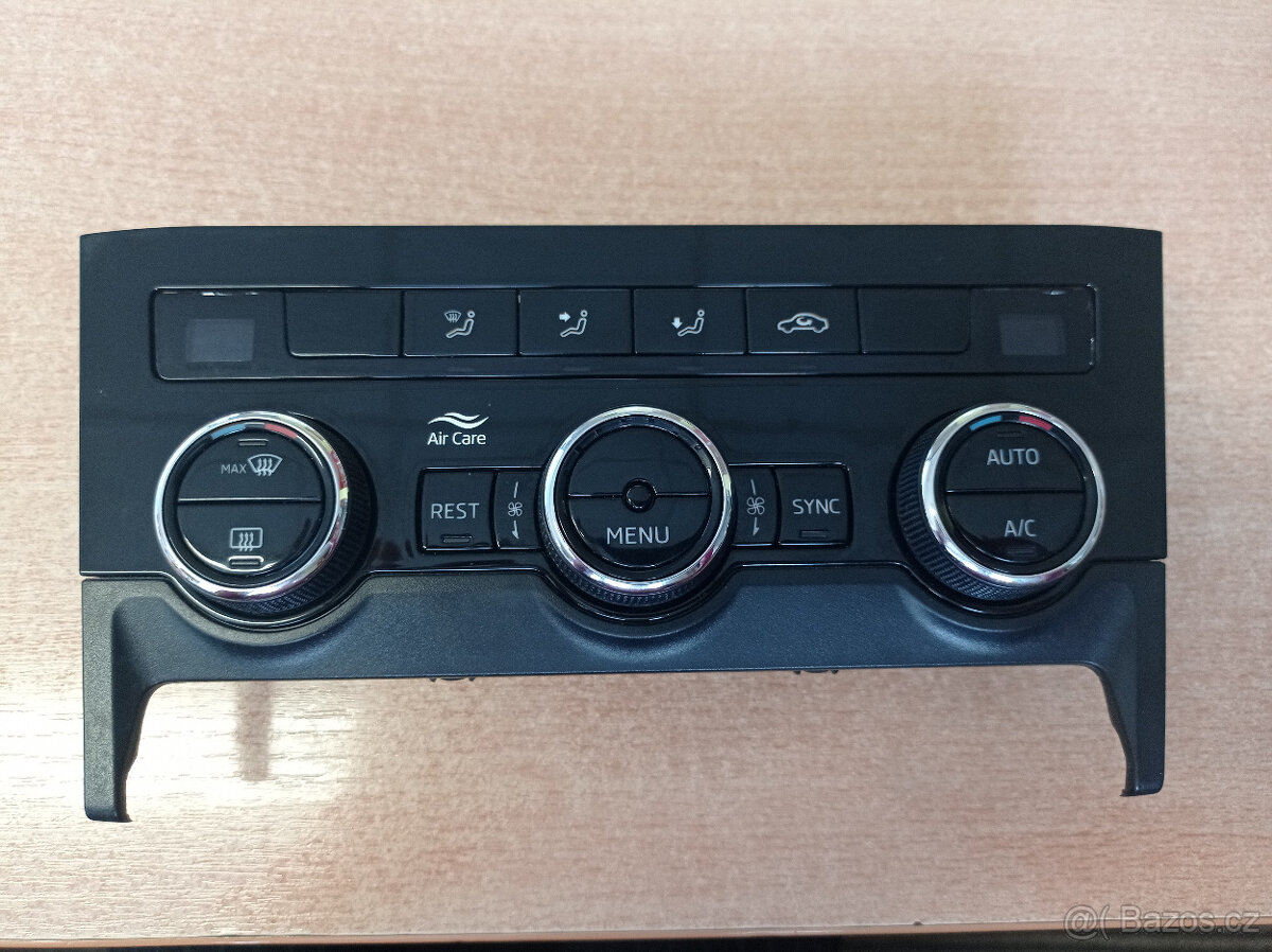 Škoda Kodiaq - ovládací panel klimatizace