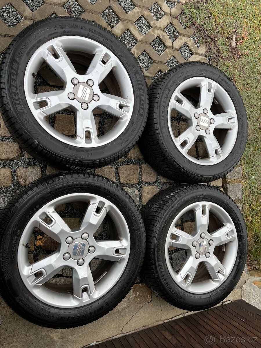 4x alu disky 5x112 R17, zimní pneu 70%