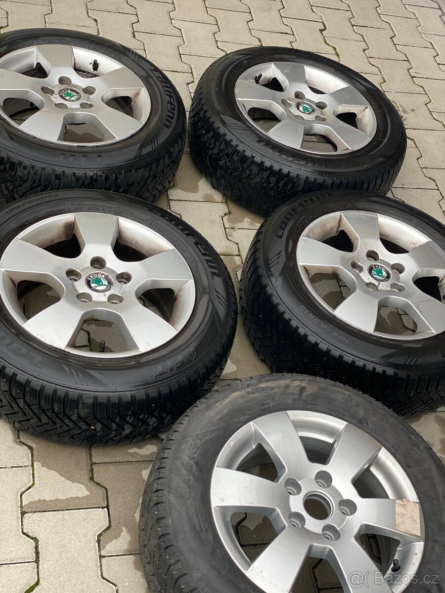 Alu kola zimní pneu 195/65R15