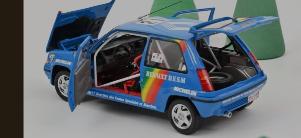 Renault 5 gte turbo 1:18 rally krasny detailní model