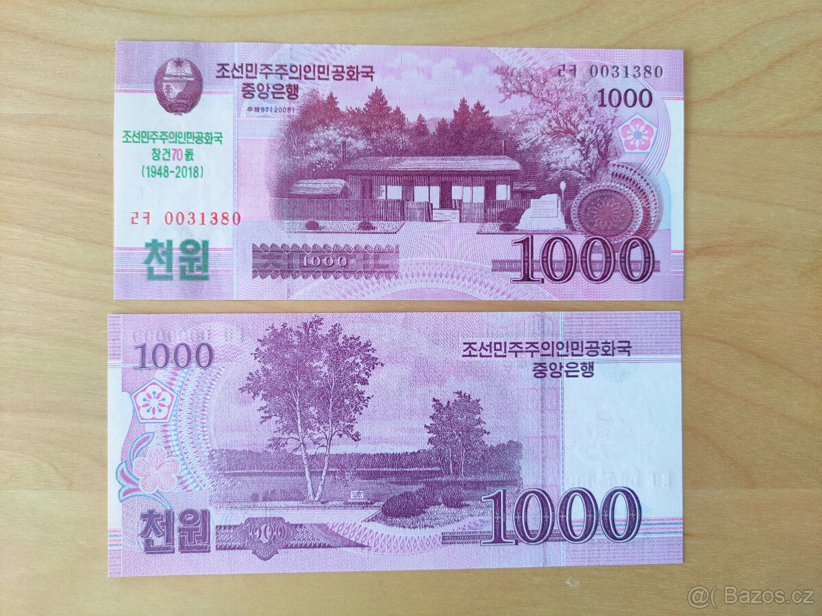 Severní Korea - 1 000 won