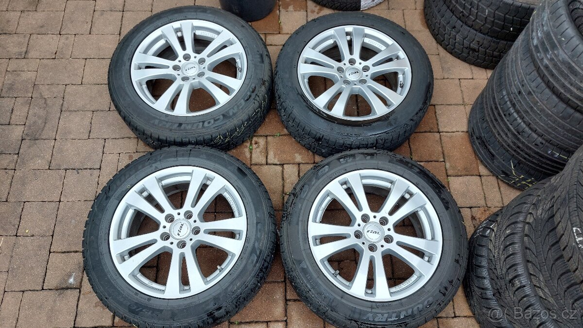 ALU zimní 16", VW, AUDI aj, rozteč 5x112mm, pneu 215/60/17