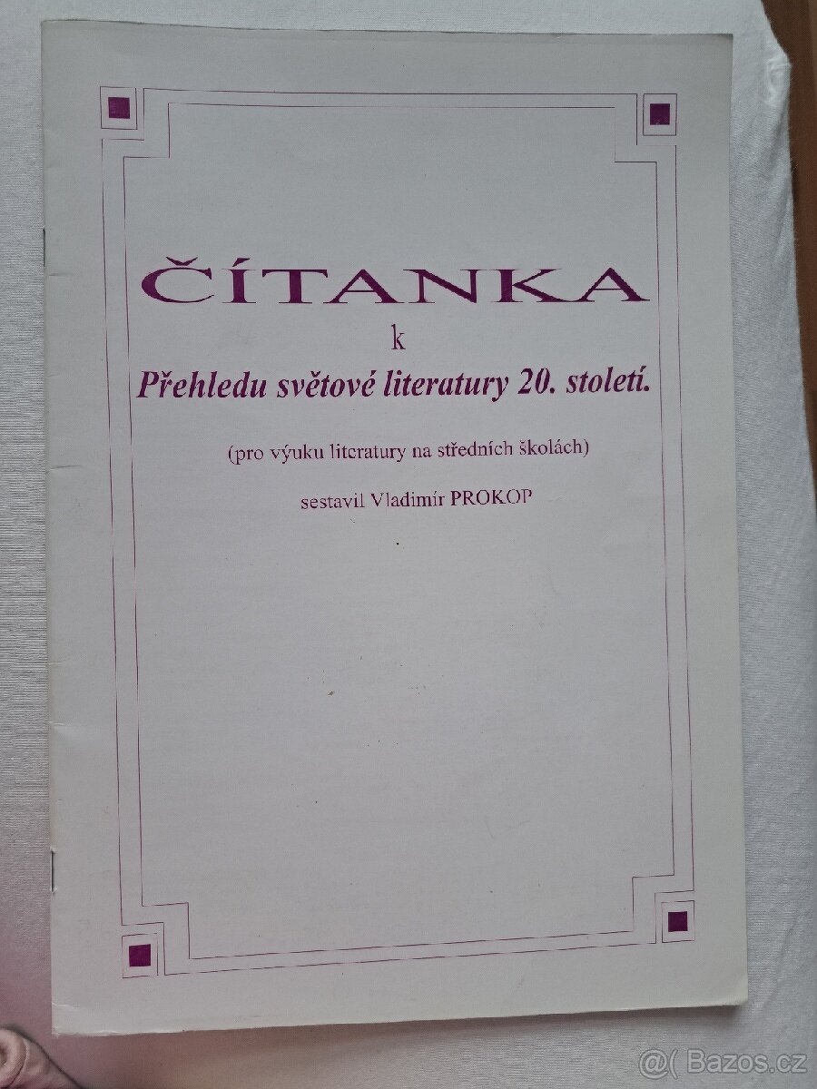 Čítanka k přehledu světové literatury 20.století