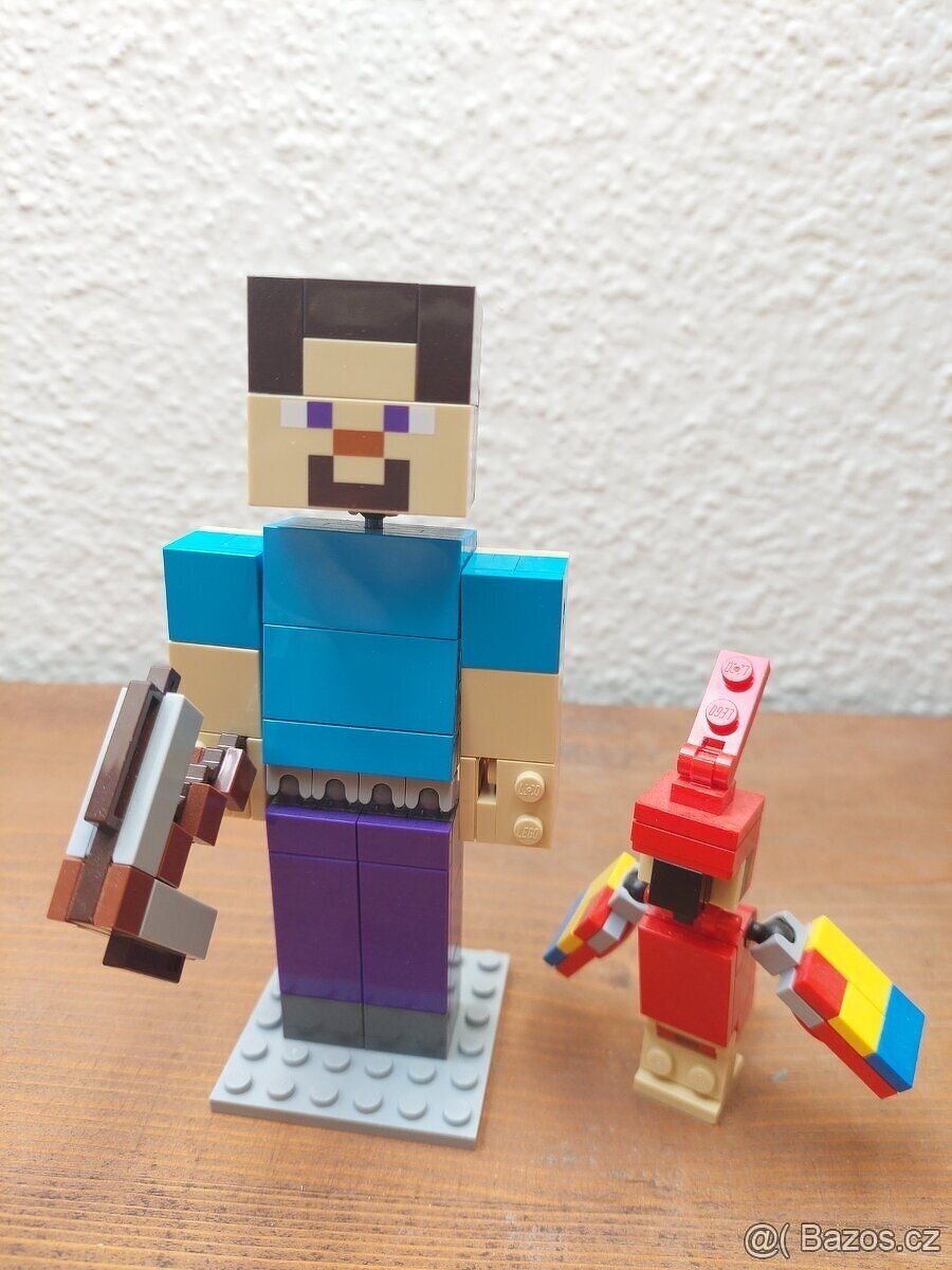 LEGO Minecraft 21148 Velká figurka: Steve s papouškem