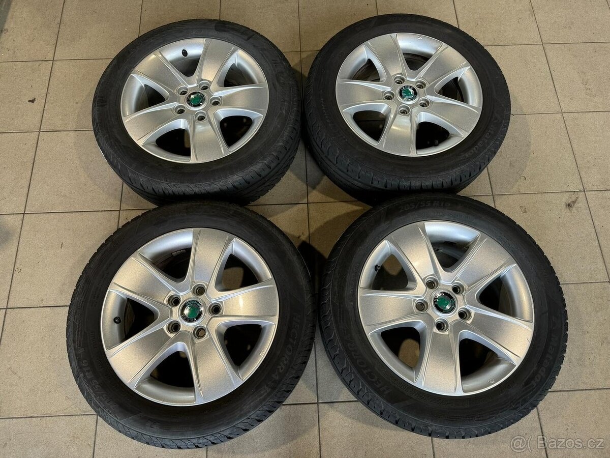 Alu kola Škoda CRATERIS R16 5x112 + letní pneu