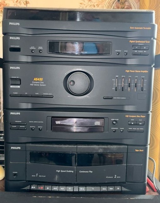 Hi-Fi věž Philips AS455 s gramofonem a reproduktory