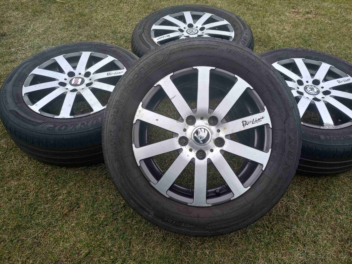 15 Oxigin 5x112 VW ŠKODA SEAT letní 195/65 R15