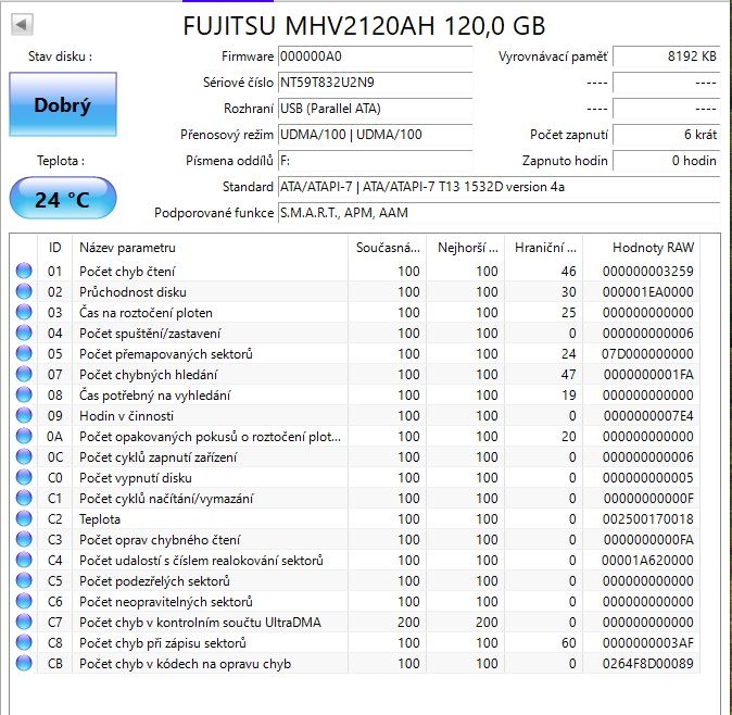 2,5´ IDE HDD 120GB