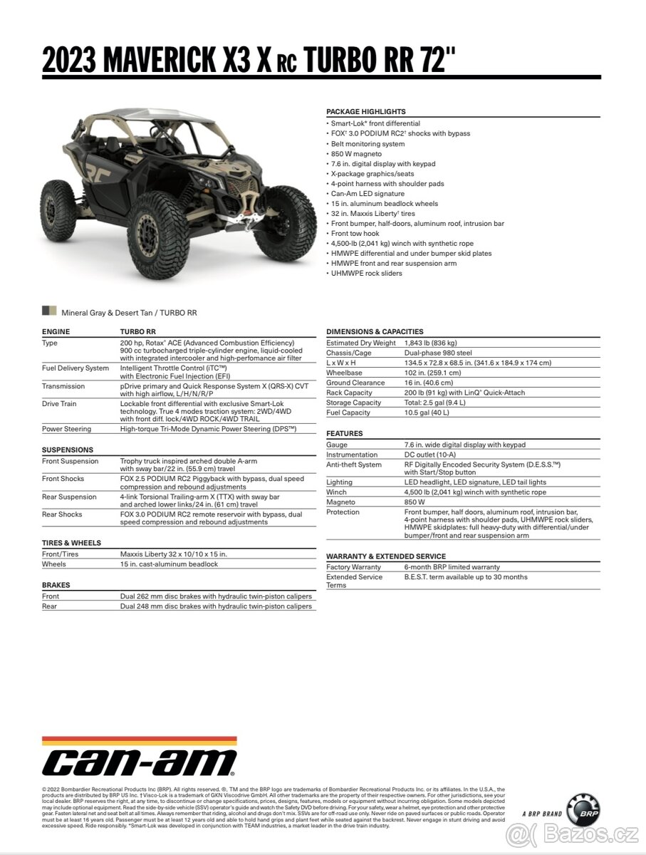 CAN-AM MAVERICK X3 X RC TURBO RR