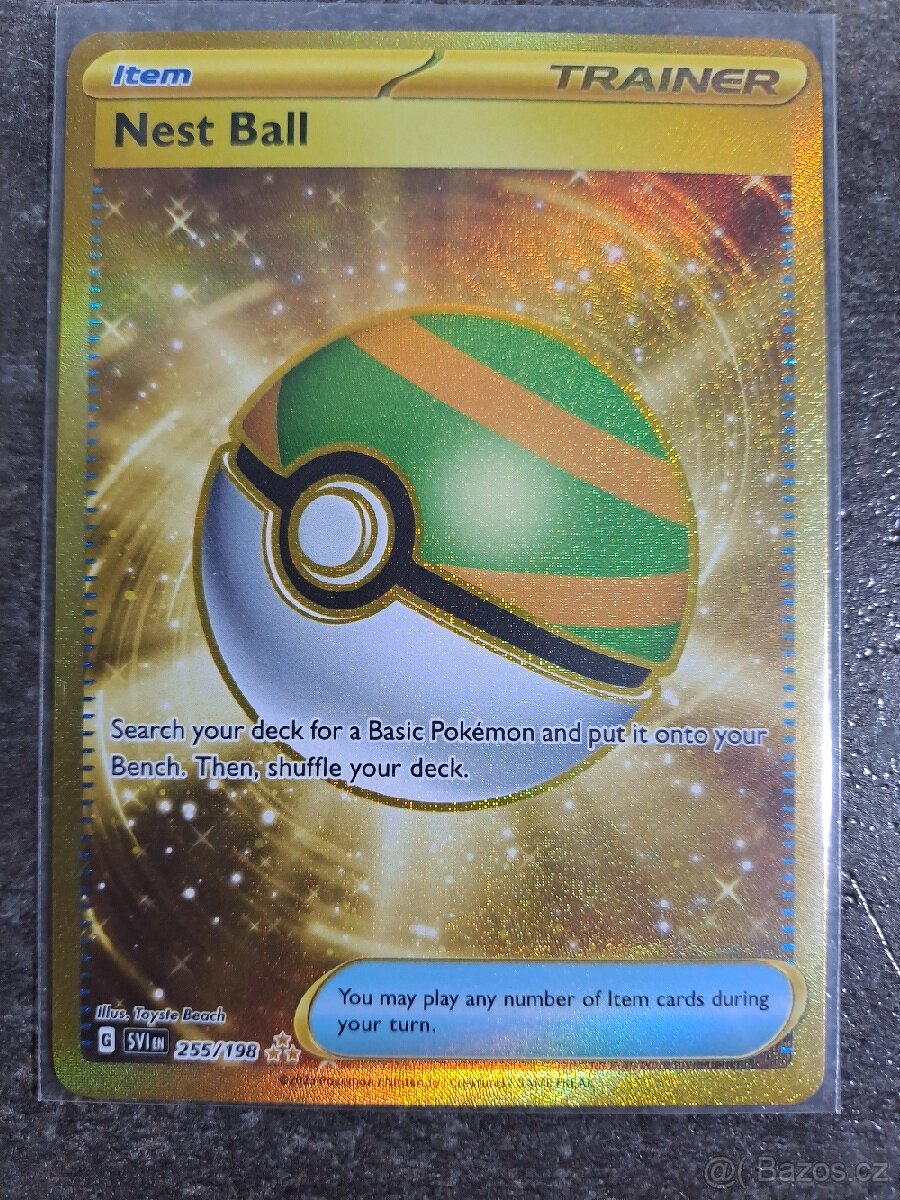 Pokemon TCG GOLD Nest Ball SVI 255