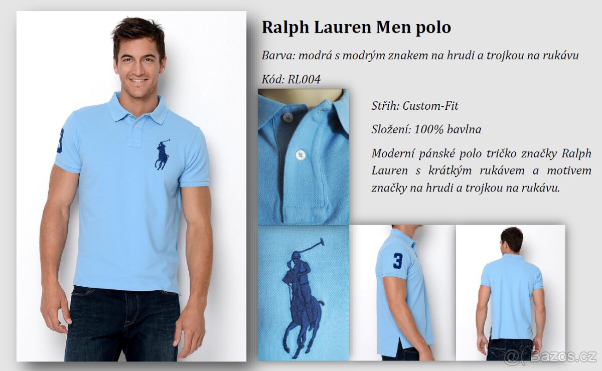 NOVÉ pánské polo triko Ralph Lauren: Modré