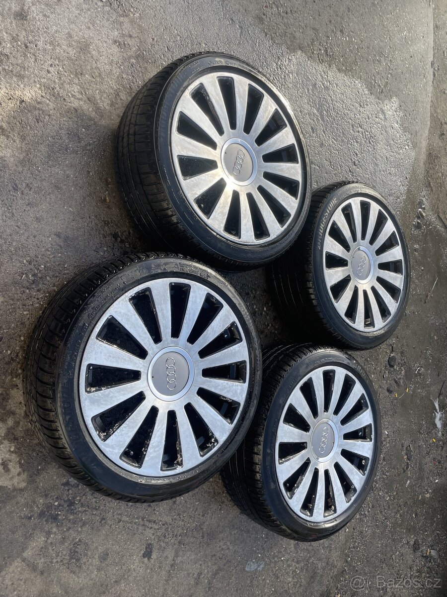 Alu audi 8.5j 19” 245/40/19 Bridgestone 4x7mm