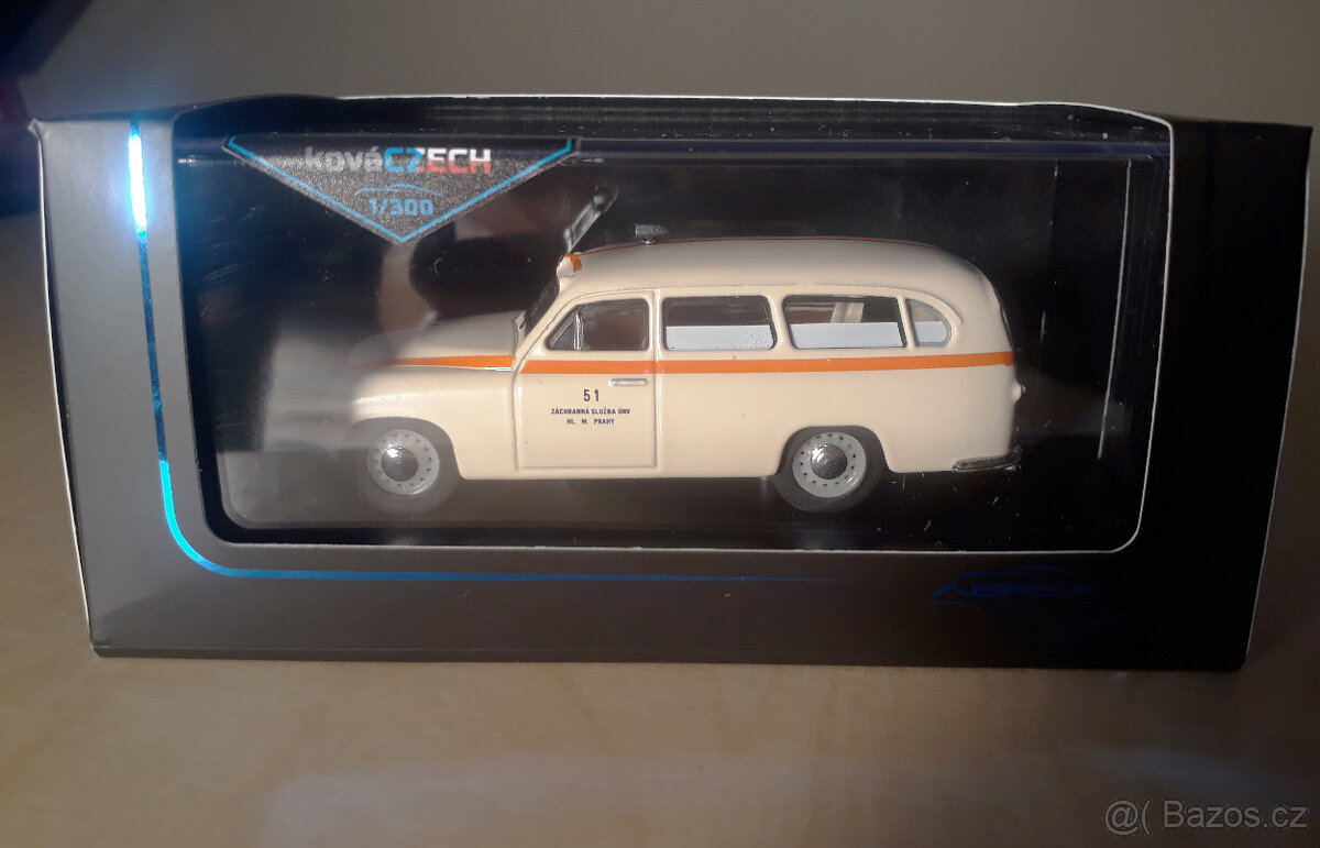 Abrex Škoda 1201 Kovaczech Sanitka Praha 1:43 limited