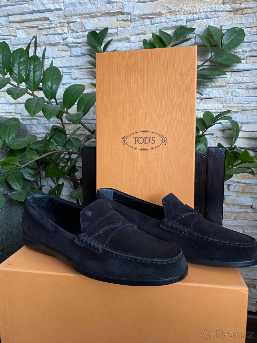 TOD'S semišové mokasíny