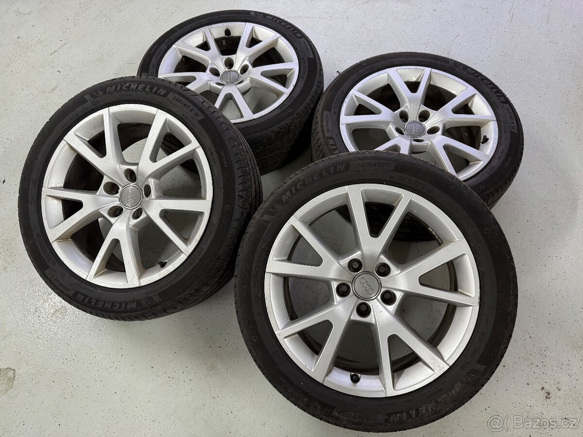 Originální ALU kola audi 5x112 r18 letní pneu 6mm