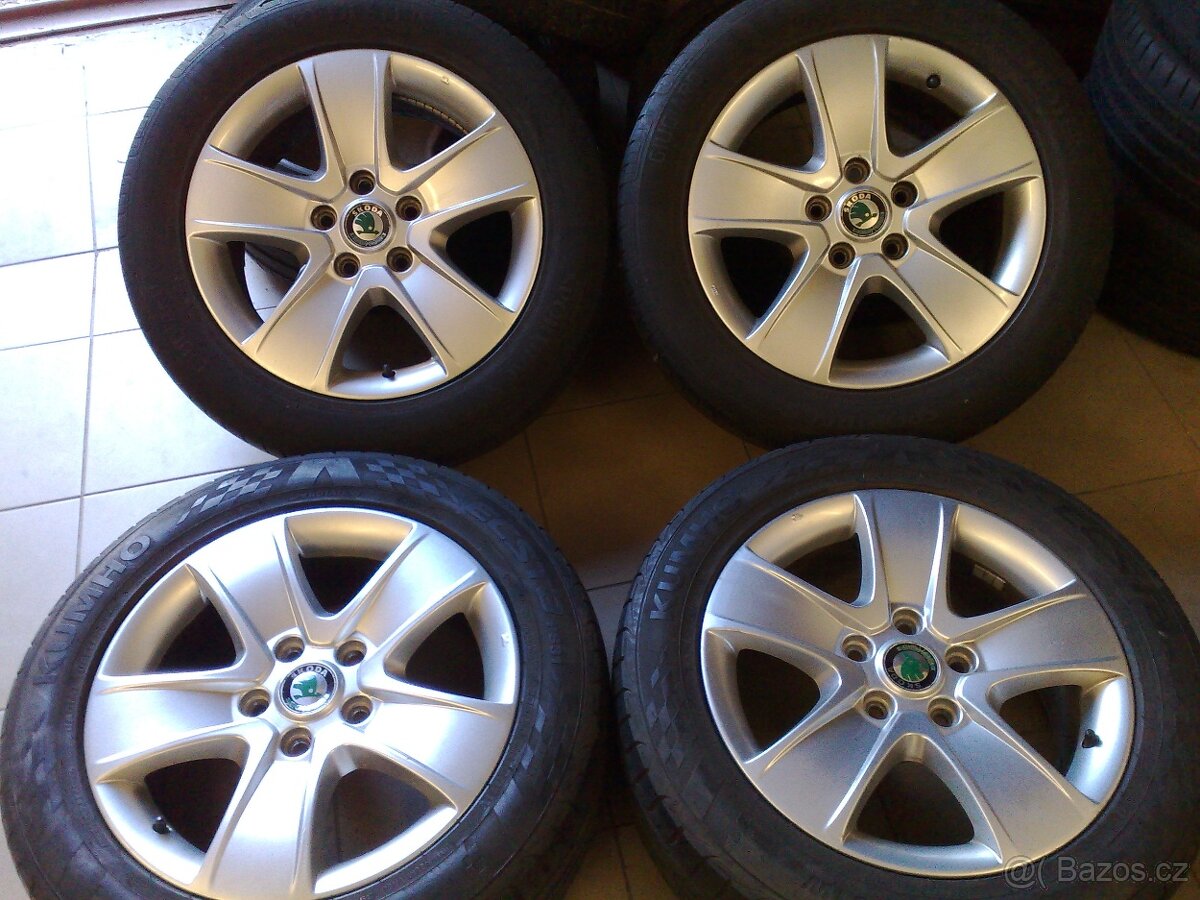 alu kola 5x112 r16 original skoda 205/55/16