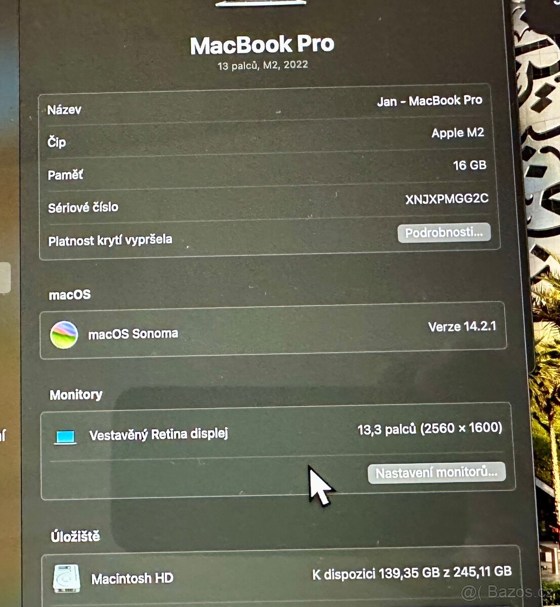 macbook pro 13, m2, 16gb, 256 gb