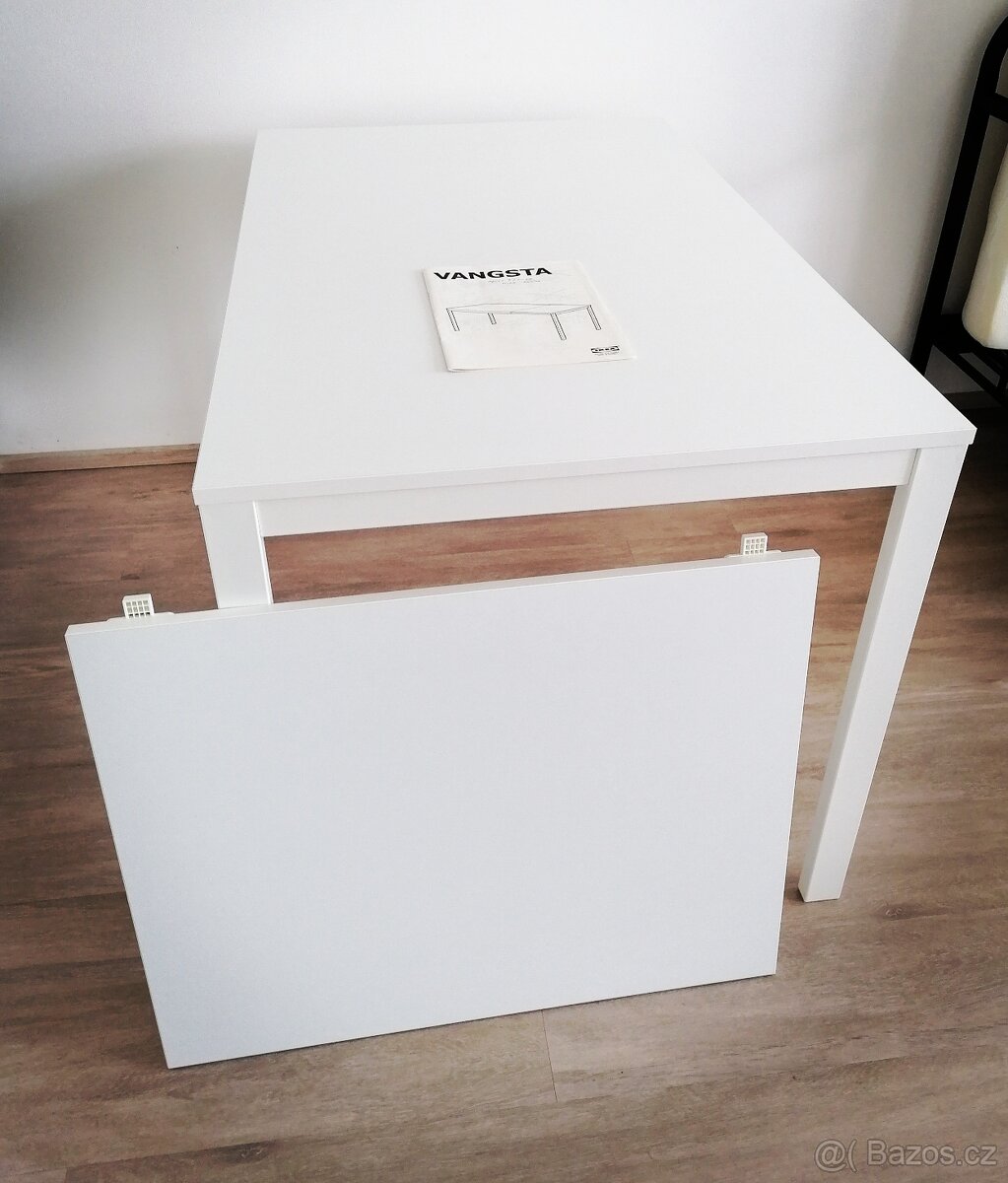 VANGSTA Rozkládací Stůl, bílá, 120/180x75 cm