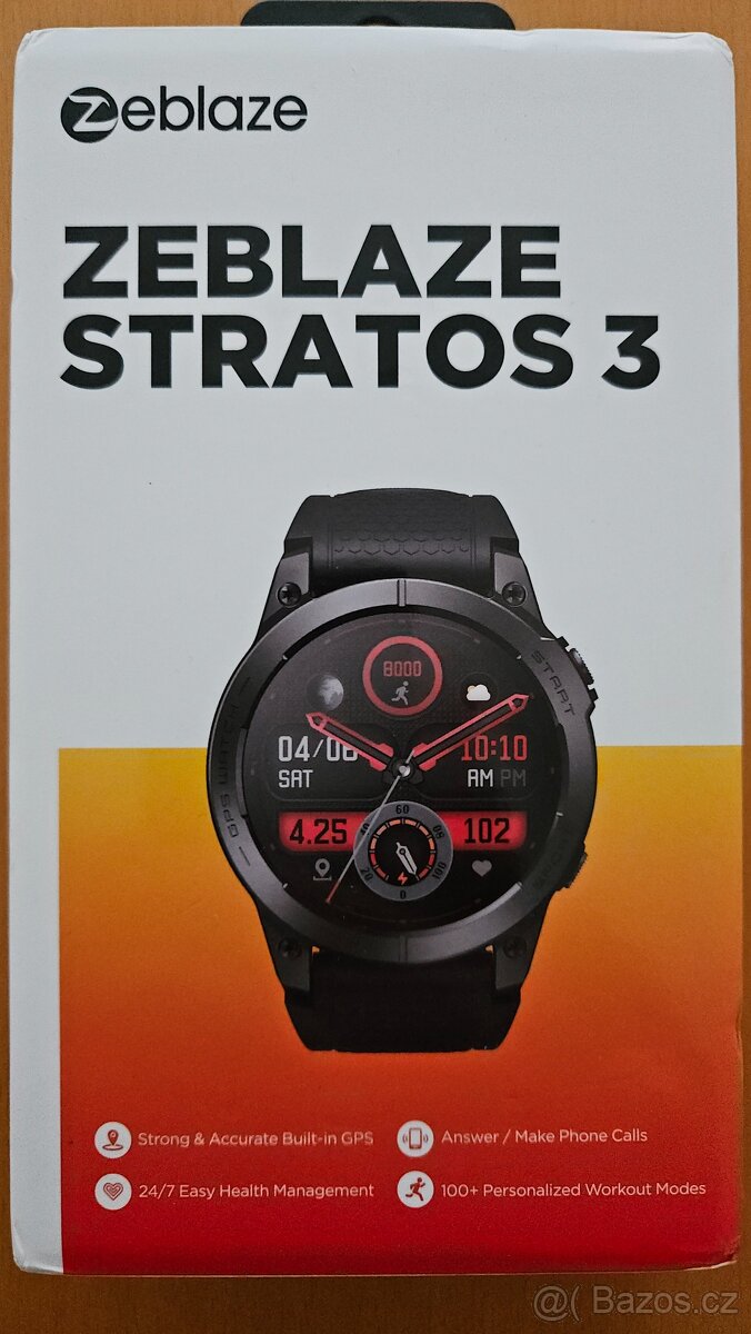 Sportovní hodinky Zeblaze Stratos 3, sporttester s GPS a BT