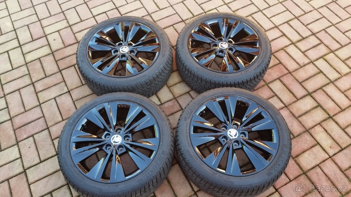 ALU kola ŠKODA 5x112 R17 NOVÉ + zimní pneu 225/45/17 8mm