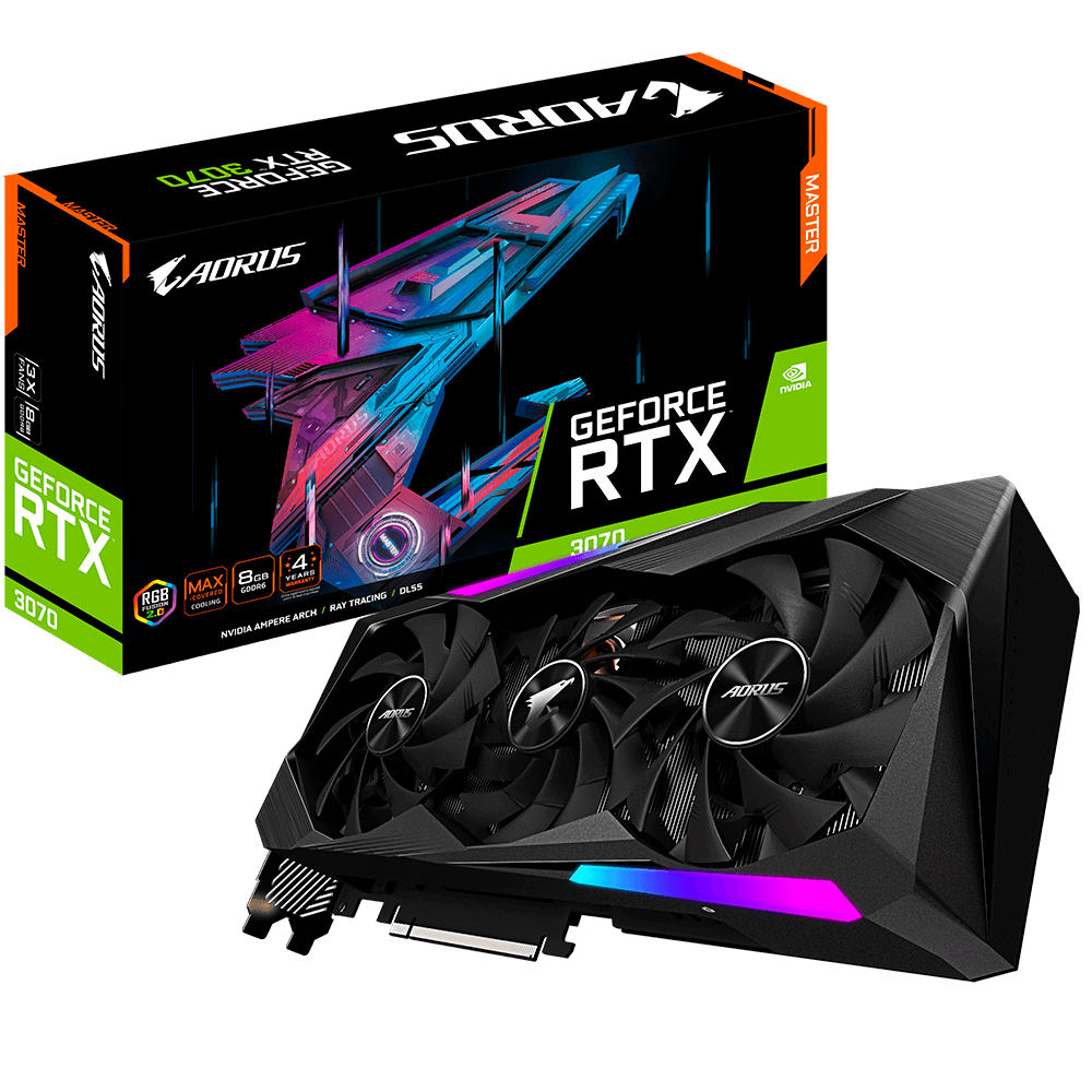 GIGABYTE GeForce RTX 3070 AORUS MASTER 8GB- top stav, záruka