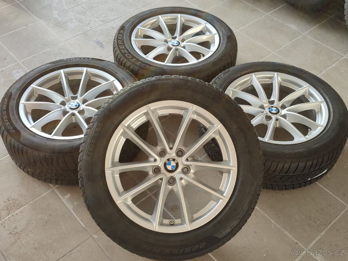 Zánovní originál ALU kola BMW 17" 5x112 ET27 pneu 225/55/17