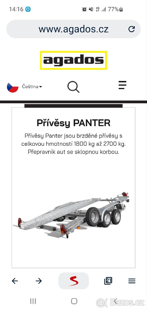 Agados Panter přepravník automobilů