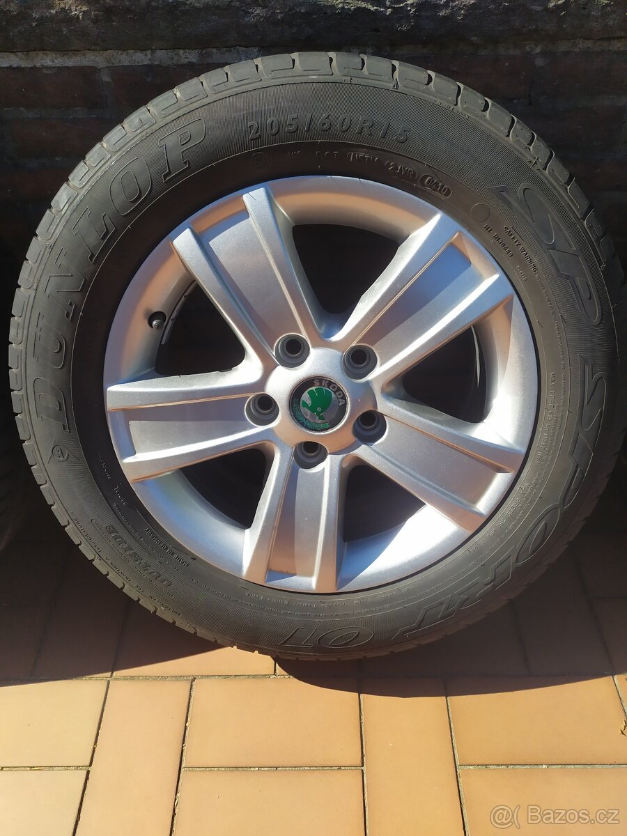 Alu kola orig Škoda Octavia II 15", 5x112 TOP