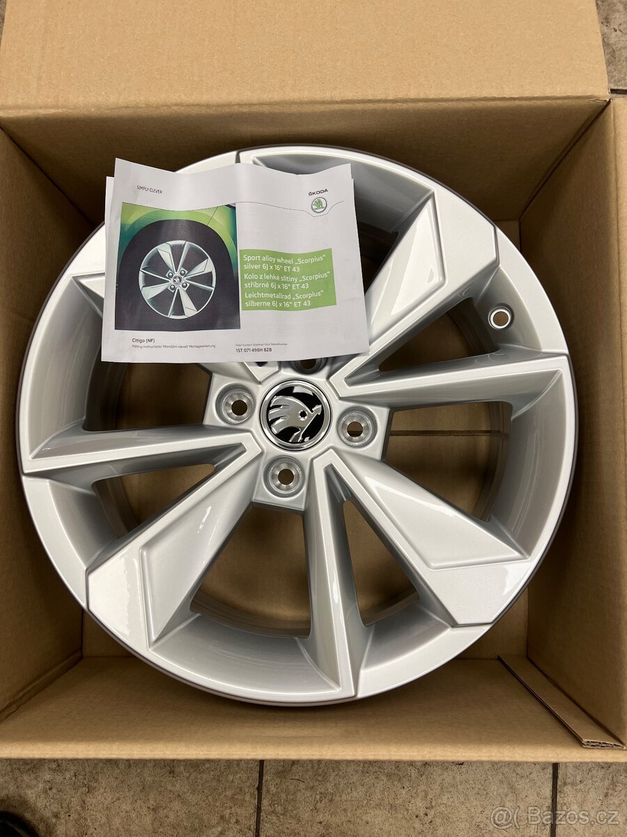 Alu kola 4x100 r16 Škoda Citigo