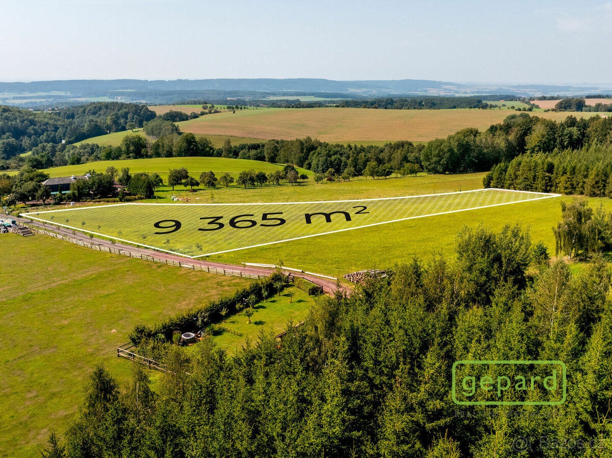 Prodej stavebního pozemku, 9365 m2, Růžovka, Úhlejov, okres 