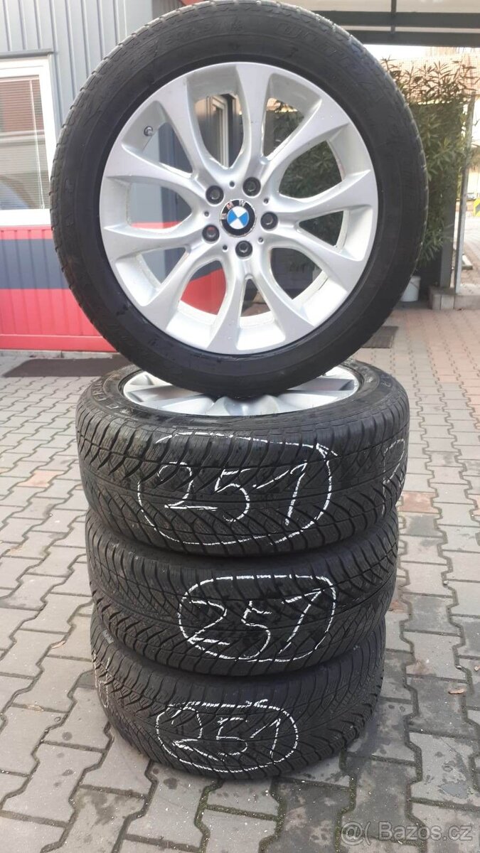 Sada 4 ALU kol na BMW, X5, 255/50 R19 107V, Pneu Good Year U