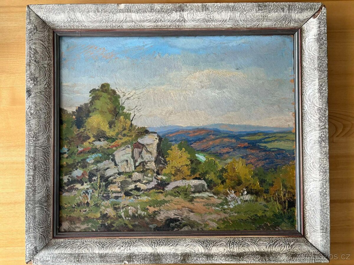 Obraz - Miloš Bílý 1942, olej na desce, 65x75