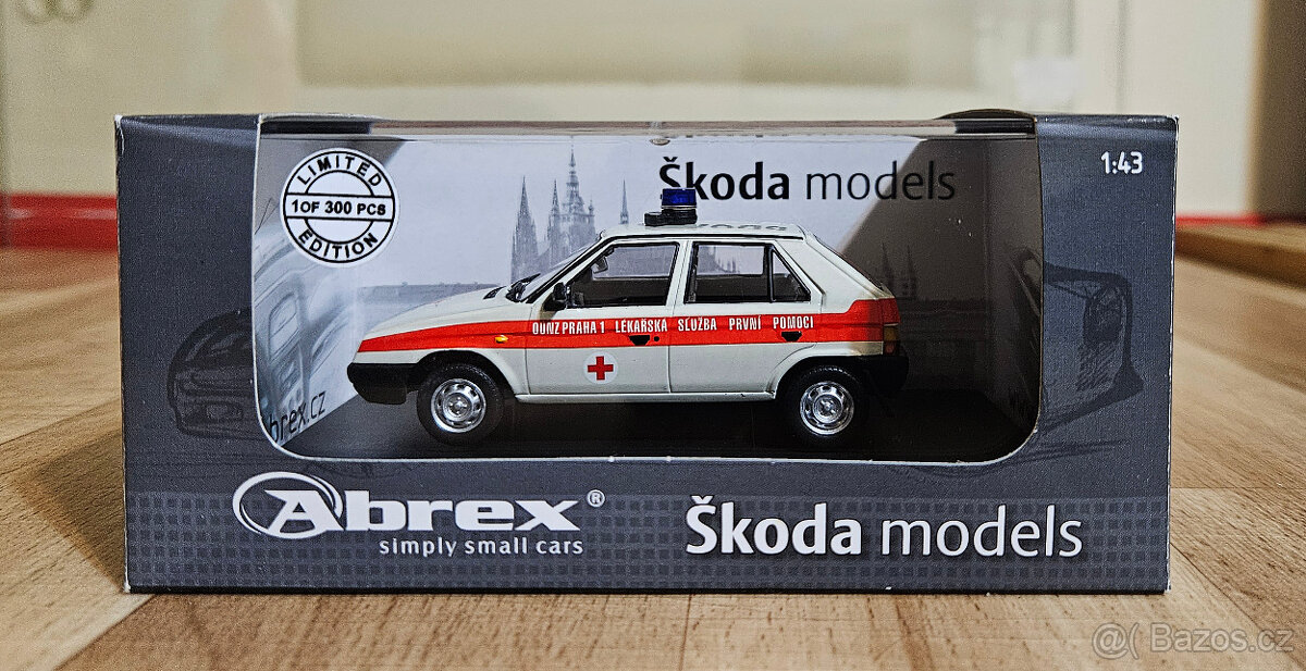 Abrex 1:43 Škoda Favorit OÚNZ Praha 1 limited edition