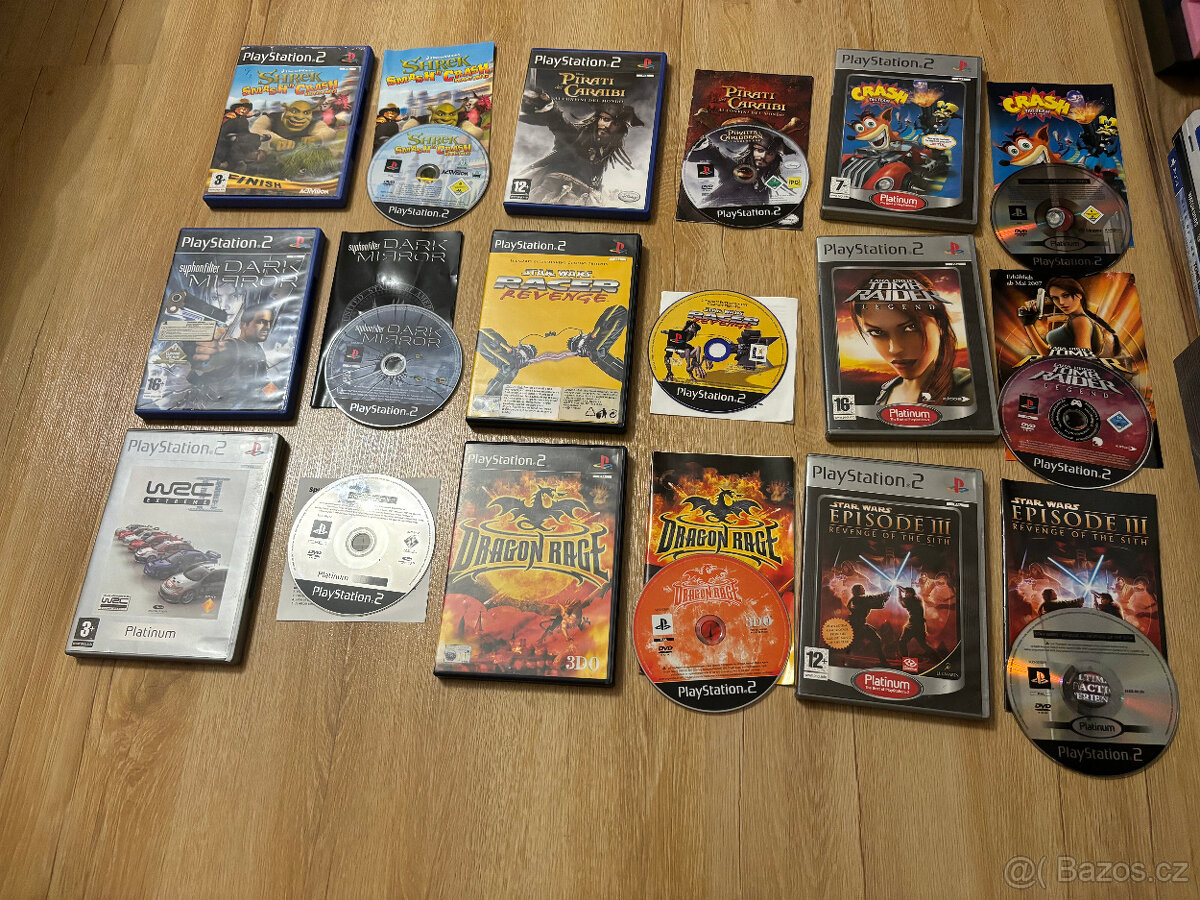 Hry na PS2 - Playstation 2 - Crash, WRC, Shrek, Star wars...